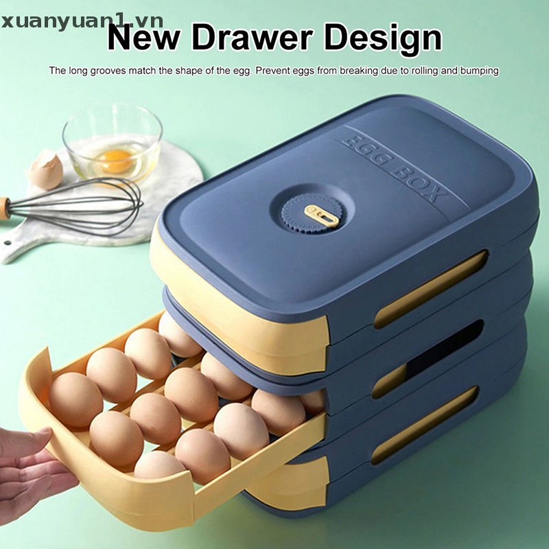 Khay Đựng Trứng Dạng Ngăn Kéo Tiện Dụng Cho Tủ Lạnh