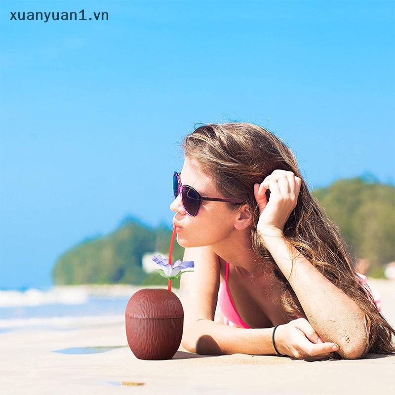 Cốc Uống Nước Trái Cây Có Ống Hút Hình Quả Dứa Nhiệt Đới