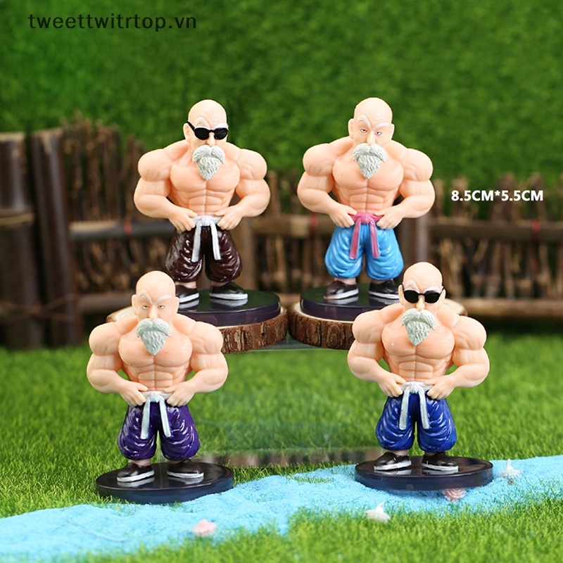 Trtop Set 4 Đồ Chơi Nhân Vật Master Roshi Goku 's Teacher Kame Sennin Bằng PVC Trong Dragon Ball Z