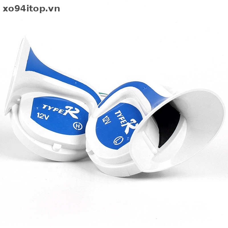 Set 2 Còi Xe Hơi 12V 8 Bằng Giọng Nói Chống Thấm Nước Tiện Dụng