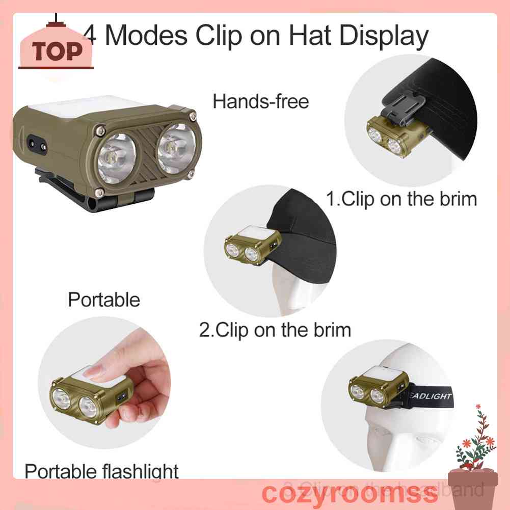 Đèn LED COB Cảm Biến Khẩn Cấp Gắn Móc Khóa