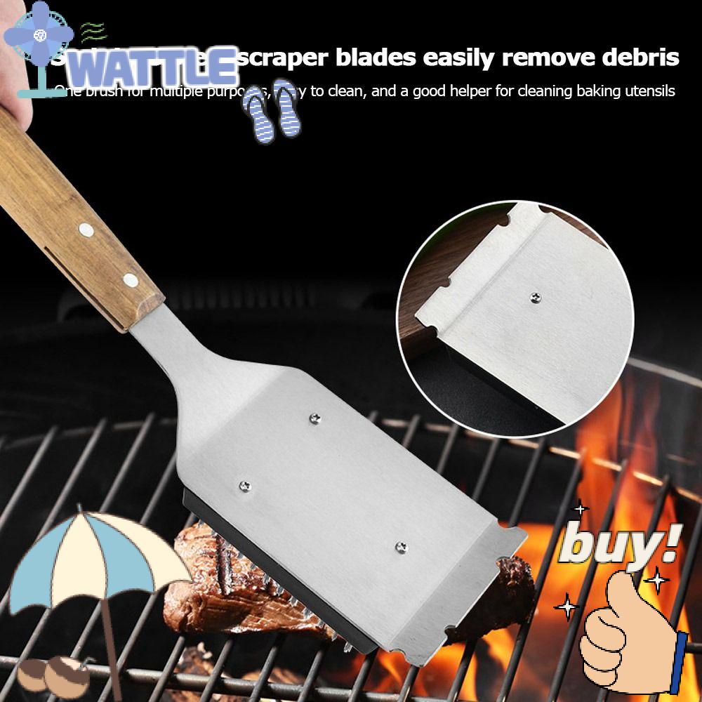 Bàn Chải Vệ Sinh Vỉ Nướng Bbq Bằng Thép Không Gỉ Tiện Dụng