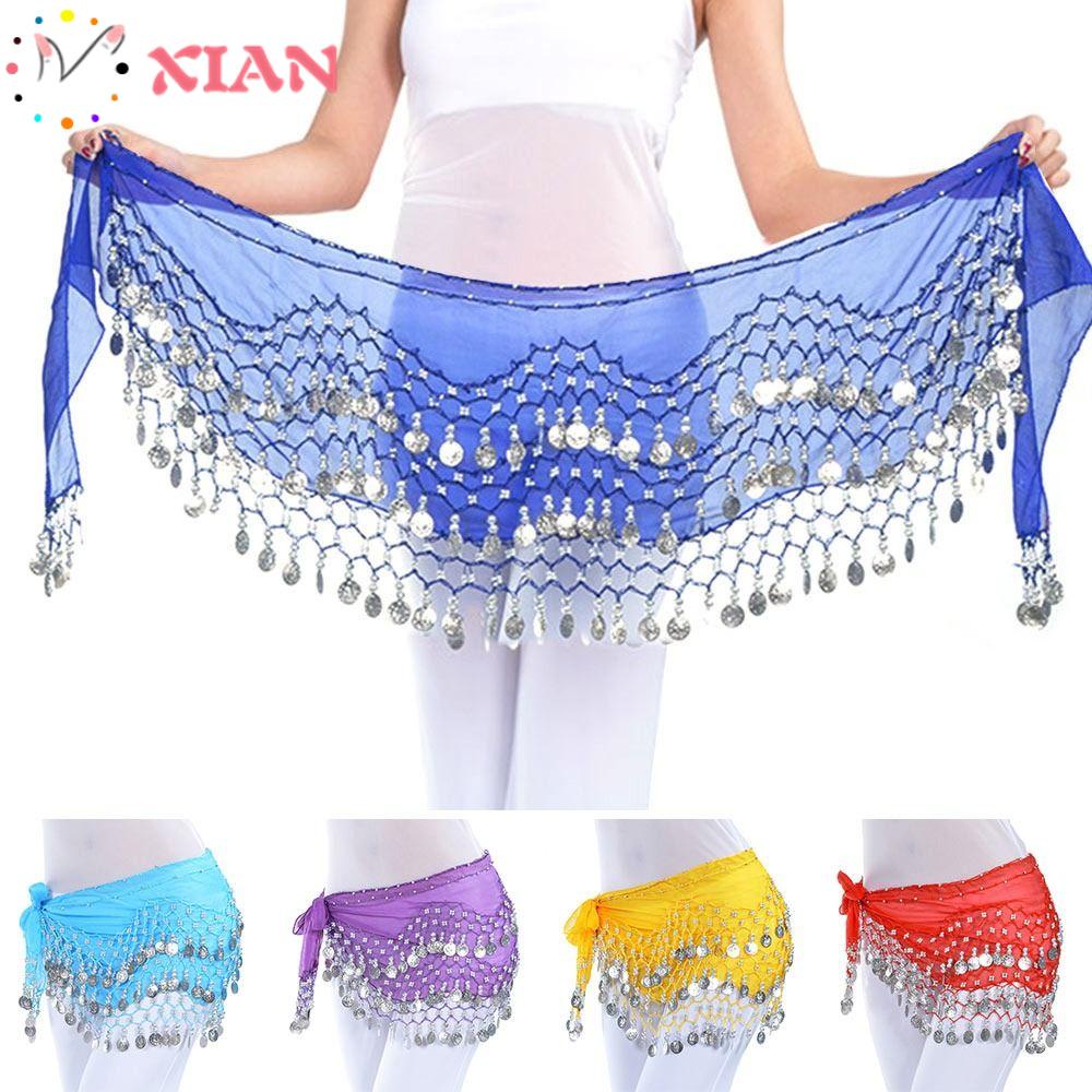 Thắt Lưng Múa Bụng Thái Lan / Ấn Độ / Ả Rập Đính Kim Sa Phối Tua Rua