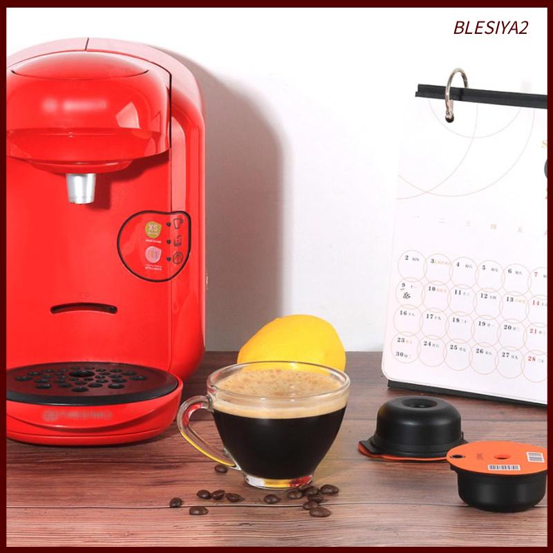 [Bresiya2] Viên Nang Cà Phê PP Tái Sử Dụng Được Có Nắp Silicone 60ml