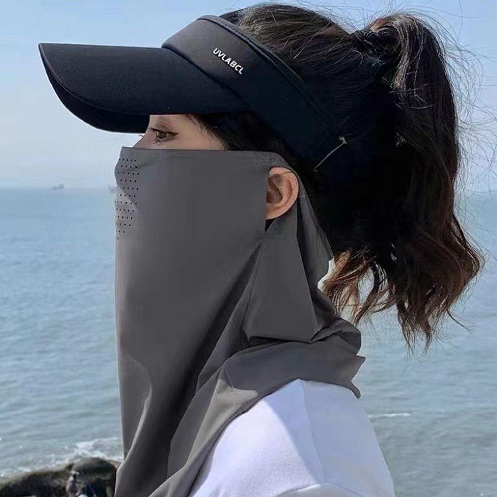 LILYES Vỏ Bọc Bảo Vệ Cổ Bằng Lụa Lạnh Màu Trơn Chống Tia UV Cho Nam Và Nữ