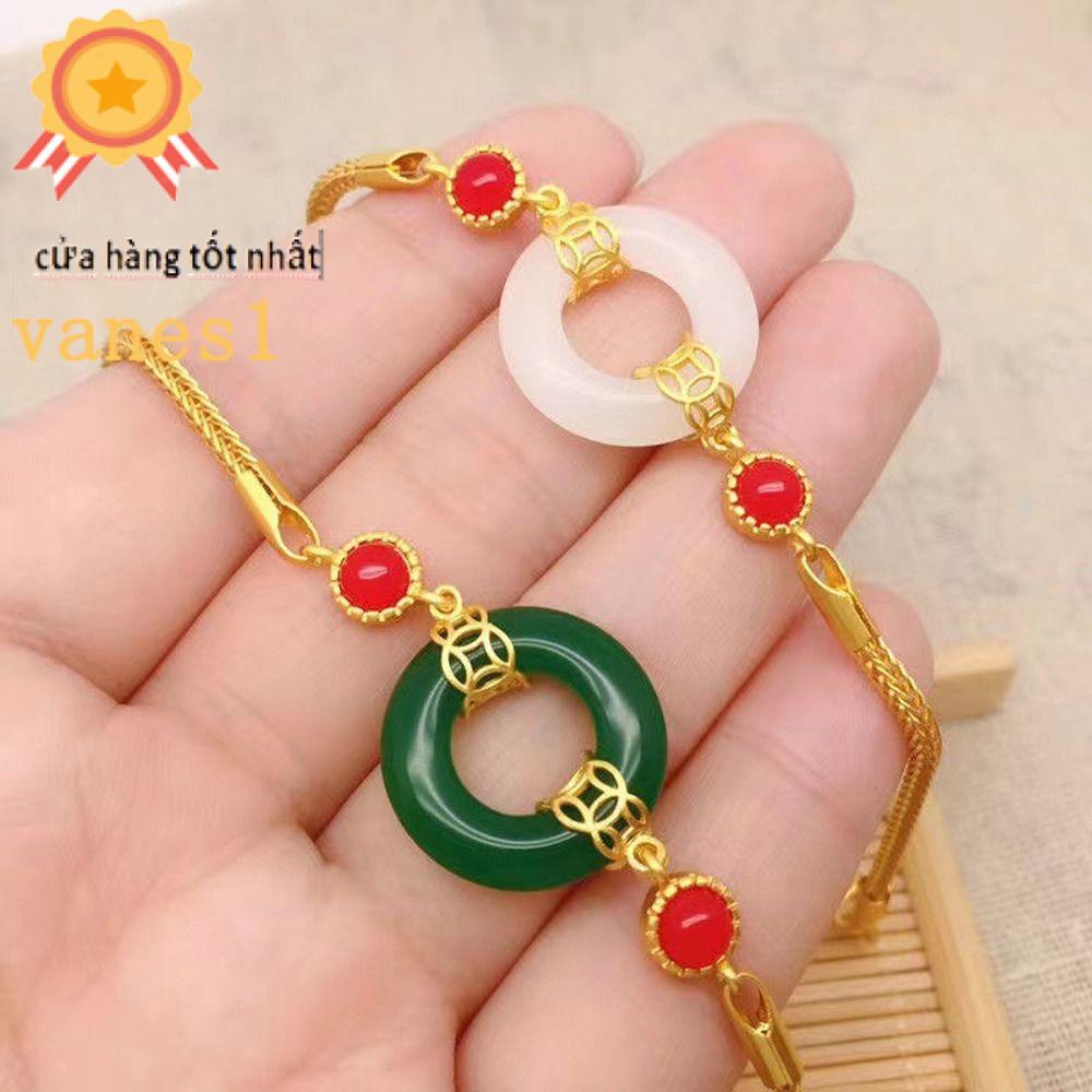 Vòng Tay Nữ VANES1 Món Quà Đám Cưới Đơn Giản.Vòng Tay Dây Xích Bằng Thép Titanium Nhiều Màu Sắc Phong Cách Retro