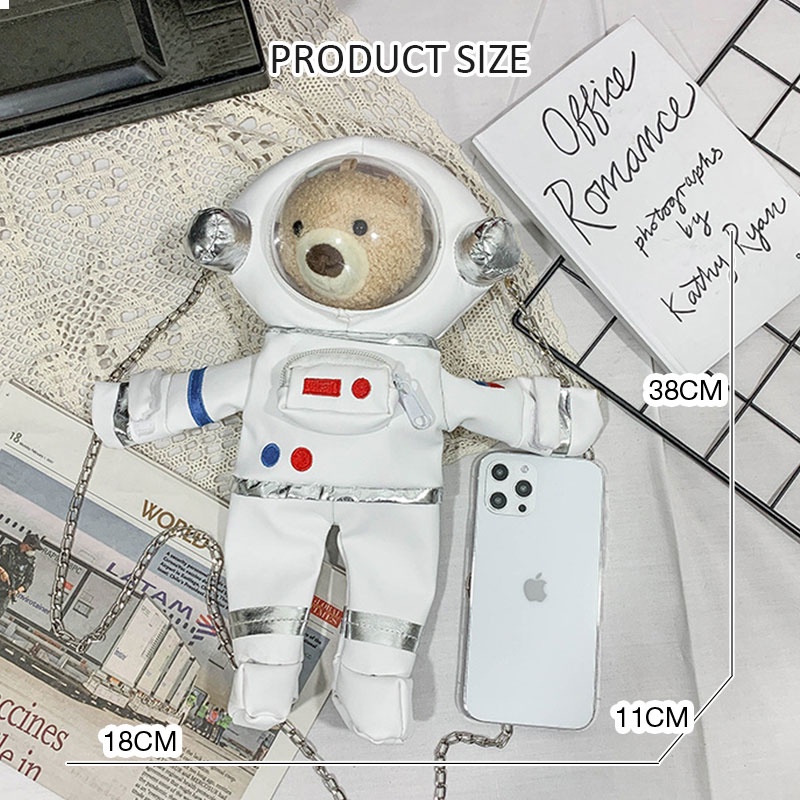 Arctic Hunter Túi Đeo Chéo Dây Xích Hình Gấu Hoạt Hình Dễ Thương Xu Hướng Mới Cho Nữ