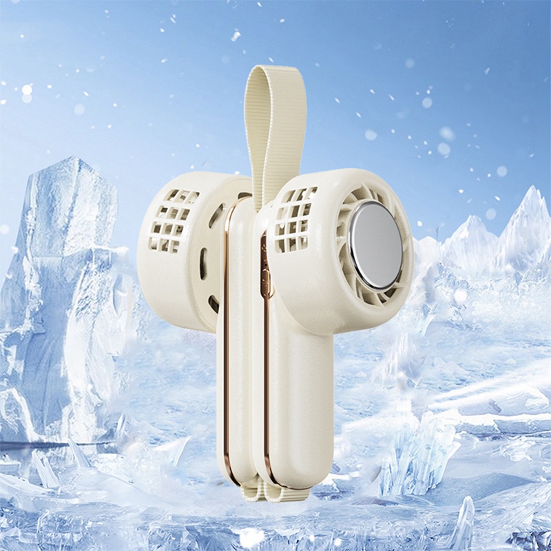 Quạt Làm Mát Mini Đeo Cổ Yên Tĩnh Sạc Cổng USB Dùng Cho Mùa Hè