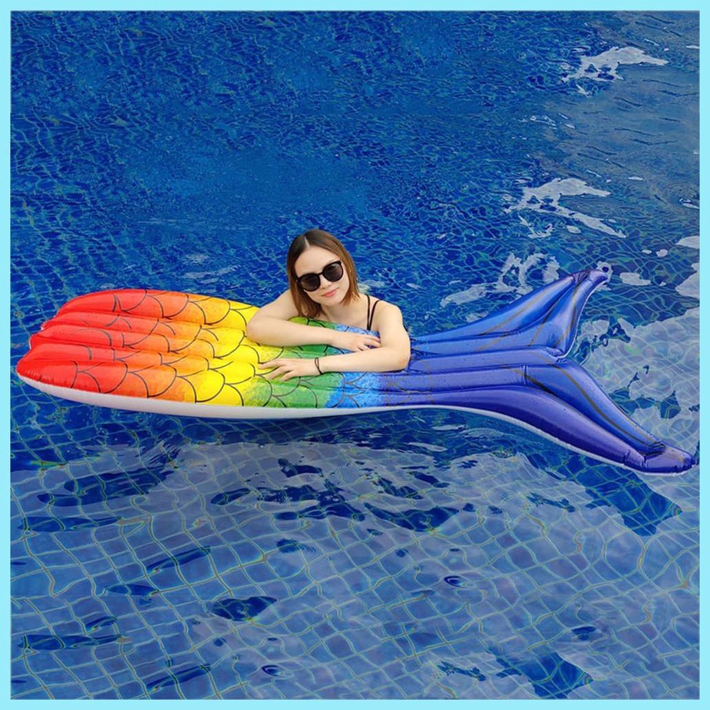 Phao Bơi Bơm Hơi Hình Đuôi Nàng Tiên Cá Đính Kim Sa Lấp Lánh