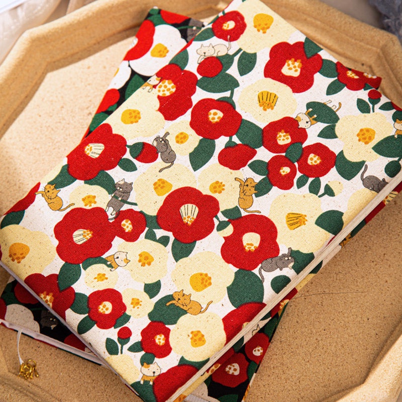 Sách Vải Họa Tiết Mèo Và Hoa Dễ Thương Khổ A5 A6