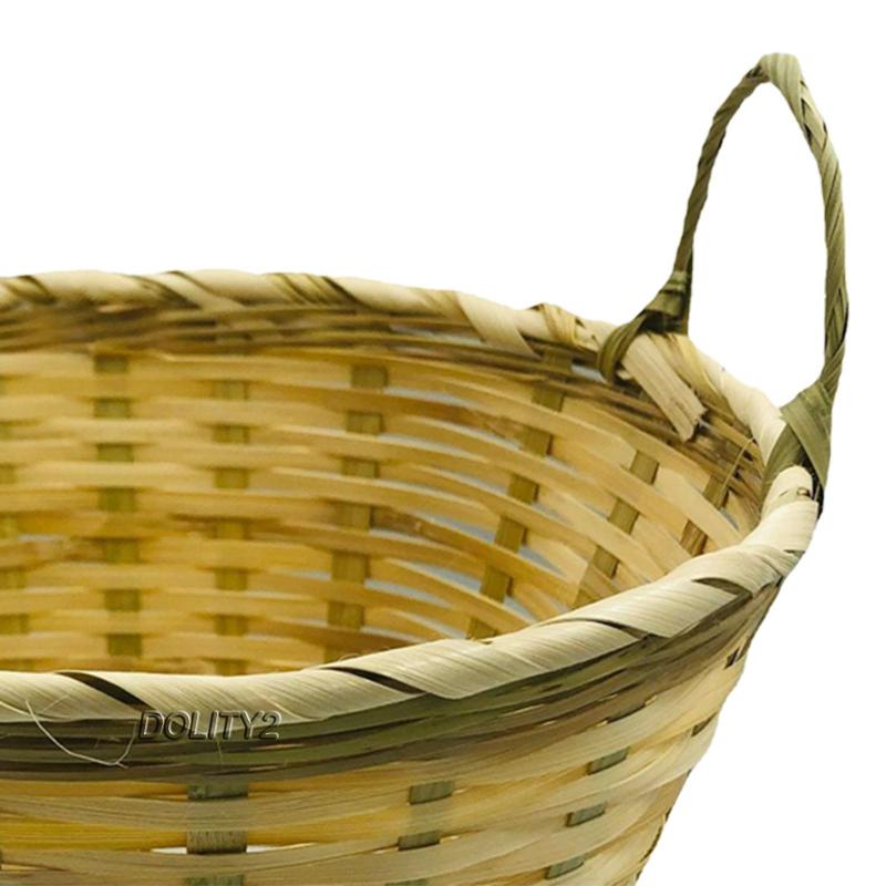 Set 2 Giỏ Đan Tre Đựng Trái Cây Có Tay Cầm Tiện Dụng