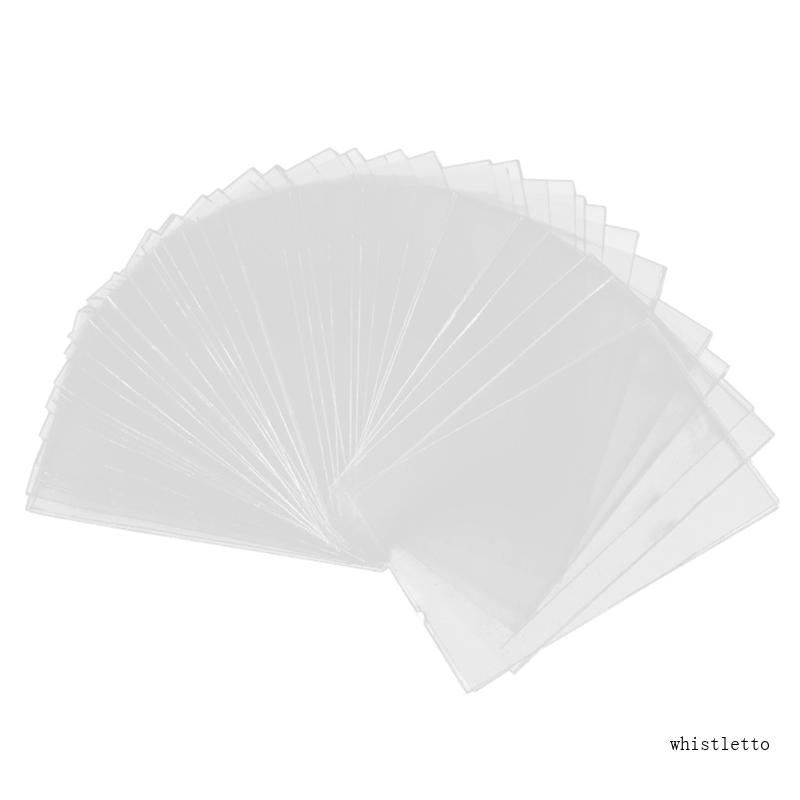 Set 100 Bao Đựng Thẻ Bằng Nhựa PP Tiện Dụng