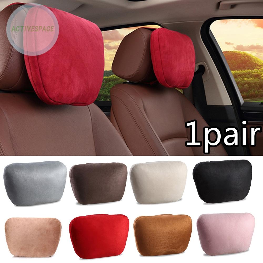 Car Pillow Support Suede fabric 1 Pair Comfortable For all vehicles Headrest【Mercedes Benz】