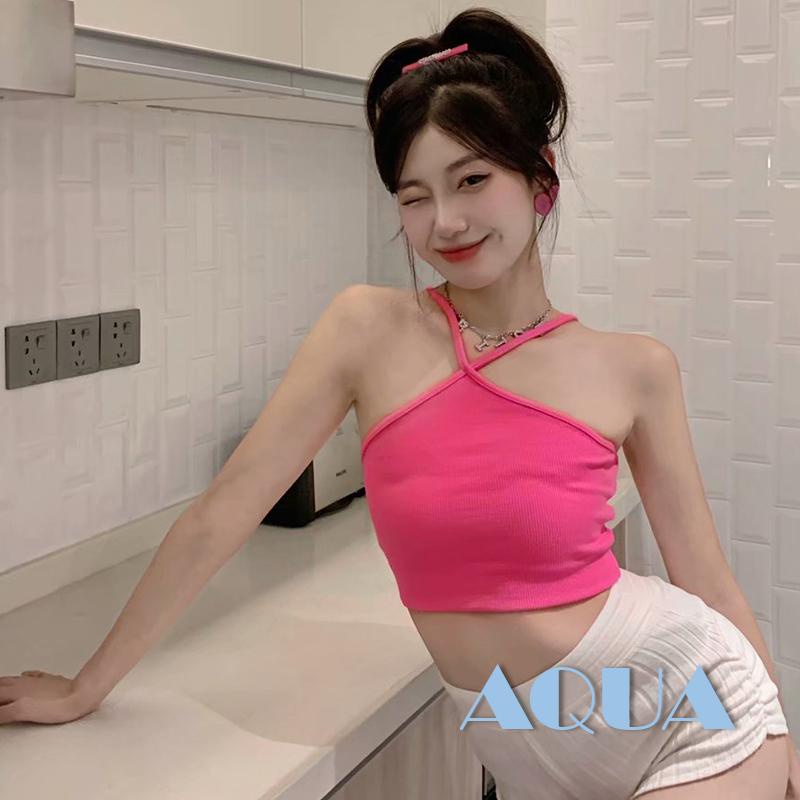 Áo Croptop Hai Dây Màu Trơn Thời Trang Dành Cho Nữ
