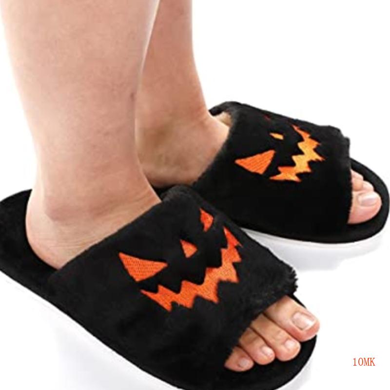 Dép Bông Mềm Mại Hở Ngón / Ngoài Trời / Trong Nhà / Ngoài Trời Hình Bí Ngô Halloween Cho Nữ