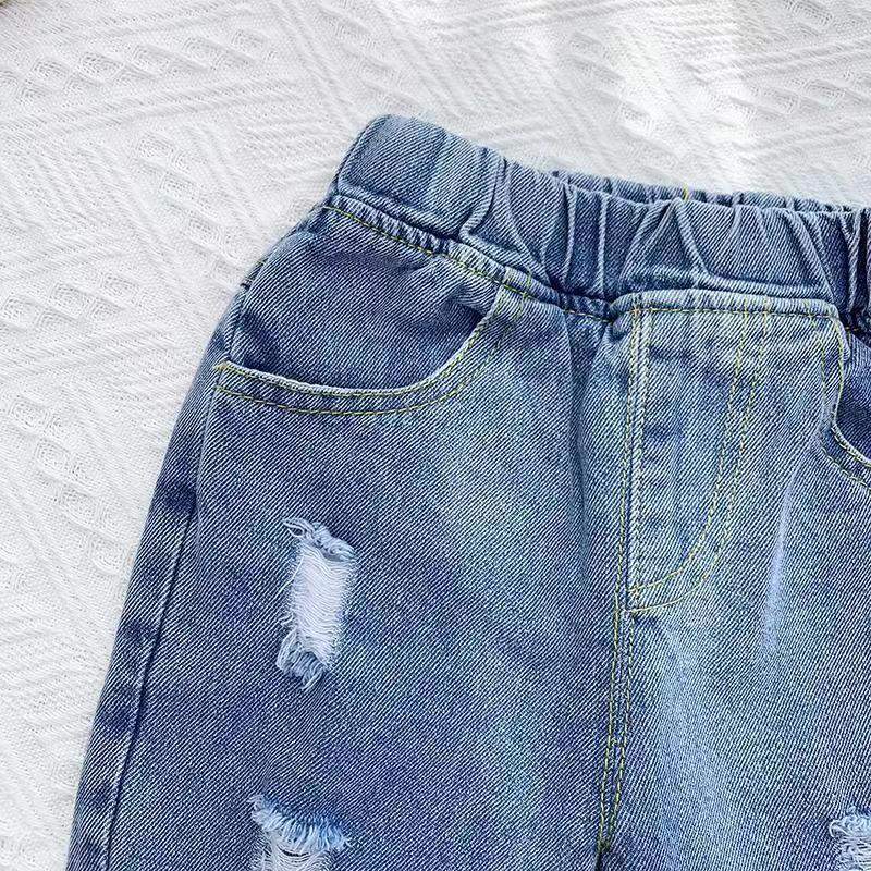 Quần Short Jean Rách Cá Tính Thời Trang Hè 2023 Cho Bé Trai