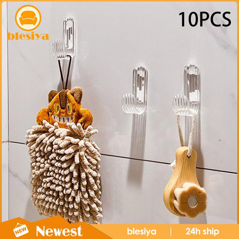 Bộ 10 Móc Treo Khăn Bằng Acrylic 2.5kg Max Tiện Dụng Cho Phòng Ngủ / Túi Xách
