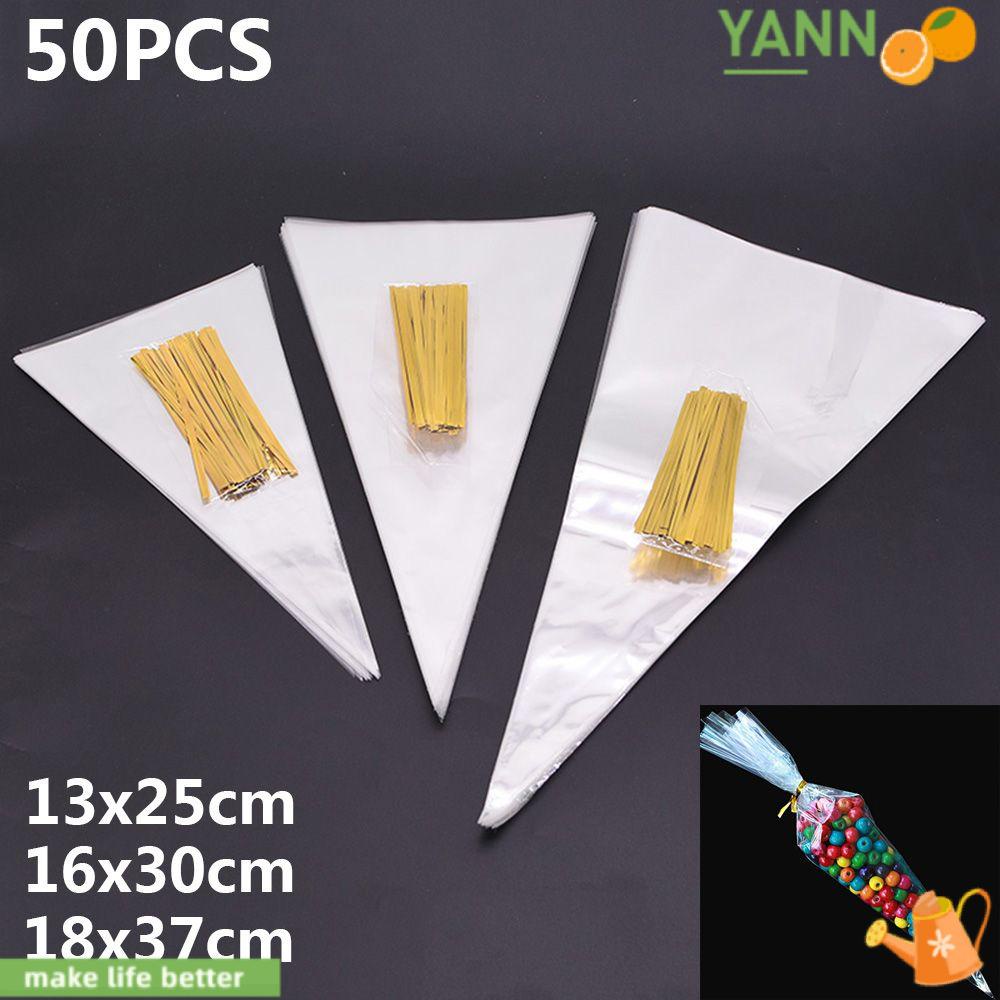 Bộ 1 50 Túi Đựng Bắp Rang Bơ / Trang Sức Hình Nón Độc Đáo Tiện Dụng