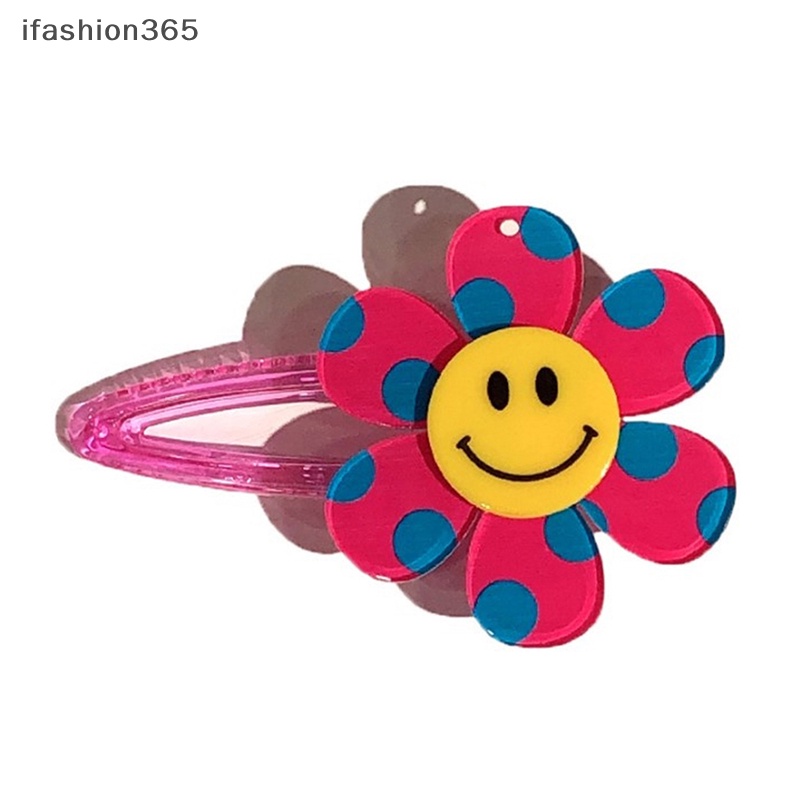 Kẹp Tóc Màu Kẹo Ngọt Họa Tiết Hoa Hướng Dương Thời Trang ifashion365