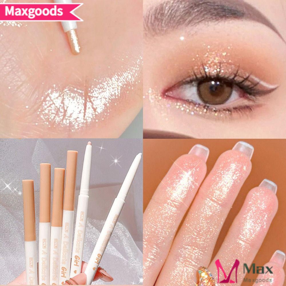 Bút Kẻ Mắt Dạng Lỏng Màu Lì Trang Điểm Bắt Sáng Lâu Trôi Hiệu MAXG