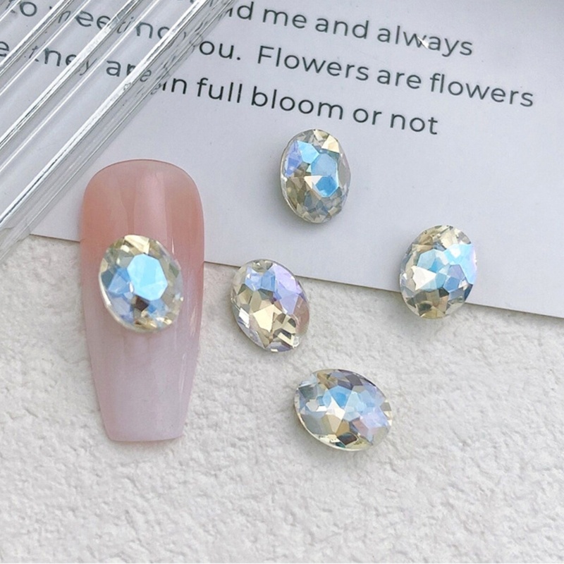 Set 10 Phụ Kiện Trang Trí Móng Tay Hình Trái Tim / Giọt Nước / Bướm / Đá Quý Nhân Tạo Bằng Acrylic