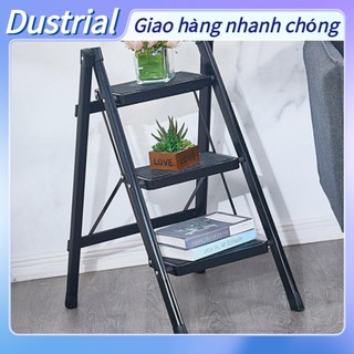 [Hàng Sẵn] Thang 3 Bậc An toàn Kim loại Bền Nhựa Có thể gập lại Được sử dụng rộng rãi bậc Gấp để Trưng bày Bình hoa Sách Dustrial I.