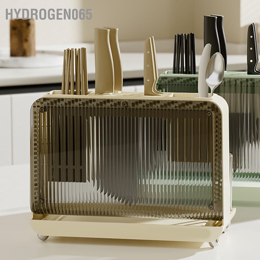 Hydrogen065 Thớt Dao Người Tổ Chức Đa Năng Khối Giá Đỡ Có Khay Thoát Nước Cho Mặt Bàn Bếp Trắng