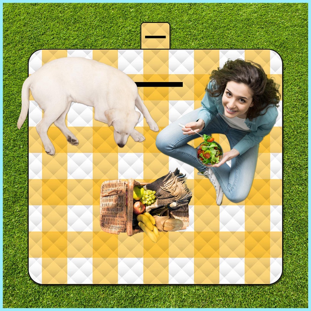 Thảm Dã Ngoại Gấp Gọn Siêu Nhẹ Chống Thấm Nước Có Tay Cầm Dành Cho 4-5 Người