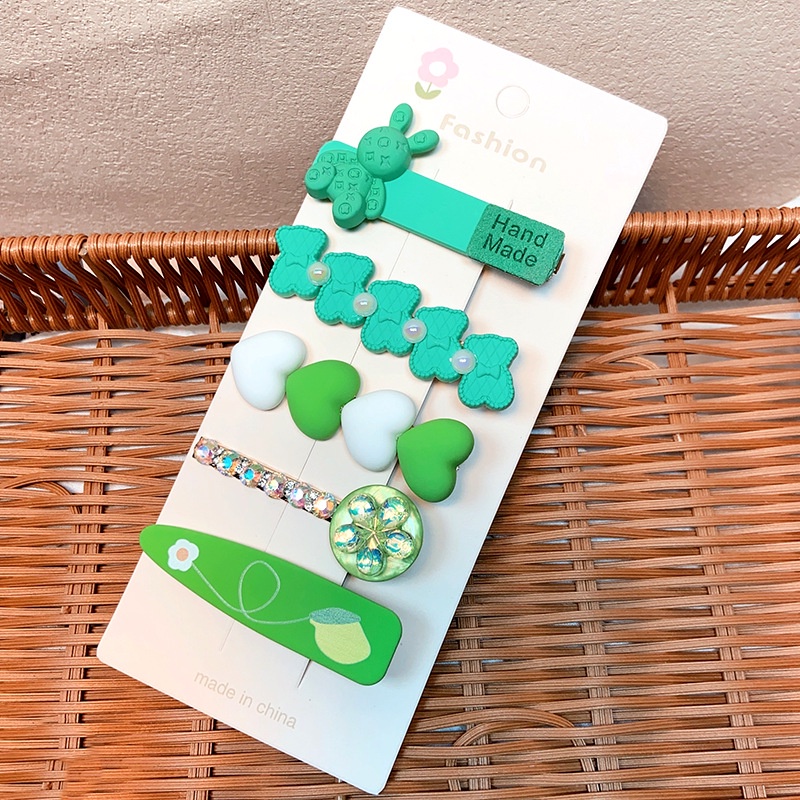 Set 5 / 2023 KẹP TóC ĐíNh Kim Cương NgọC Trai Giả Dễ Thương Cho Bé GáI