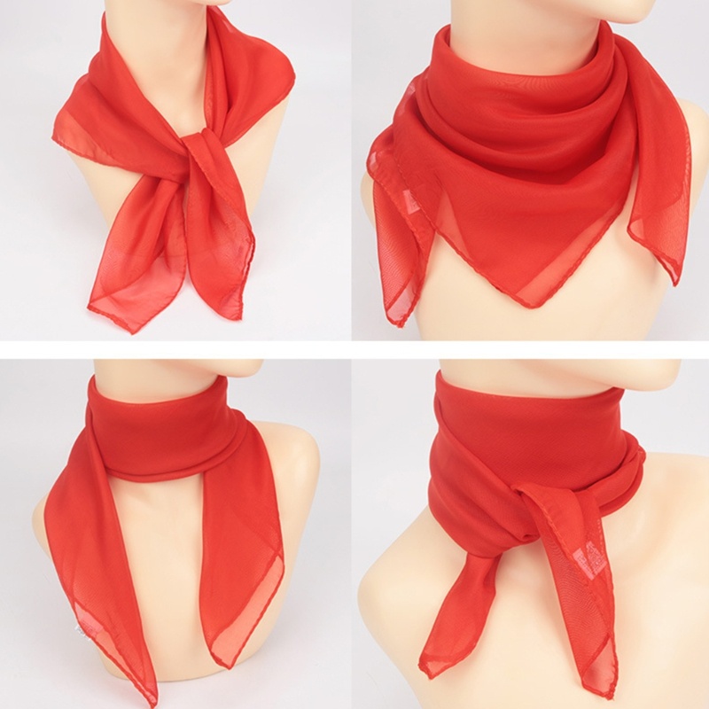 Khăn Choàng Cổ Vuông Chất Liệu Chiffon Phong Cách Retro 1950s Cho Nữ