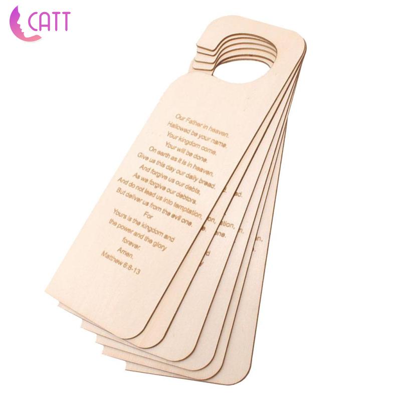 Bộ 6 Miếng Dán Tay Nắm Cửa Bằng Gỗ Chưa Hoàn Thành DIY