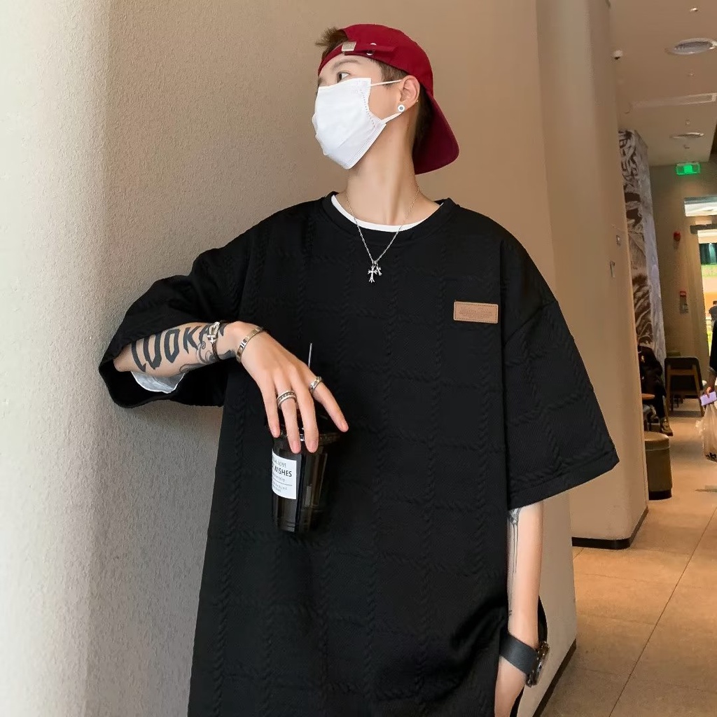 Áo Thun Tay Ngắn Dáng Rộng In Họa Tiết Độc Đáo Thời Trang Hàn Quốc Cho Nam