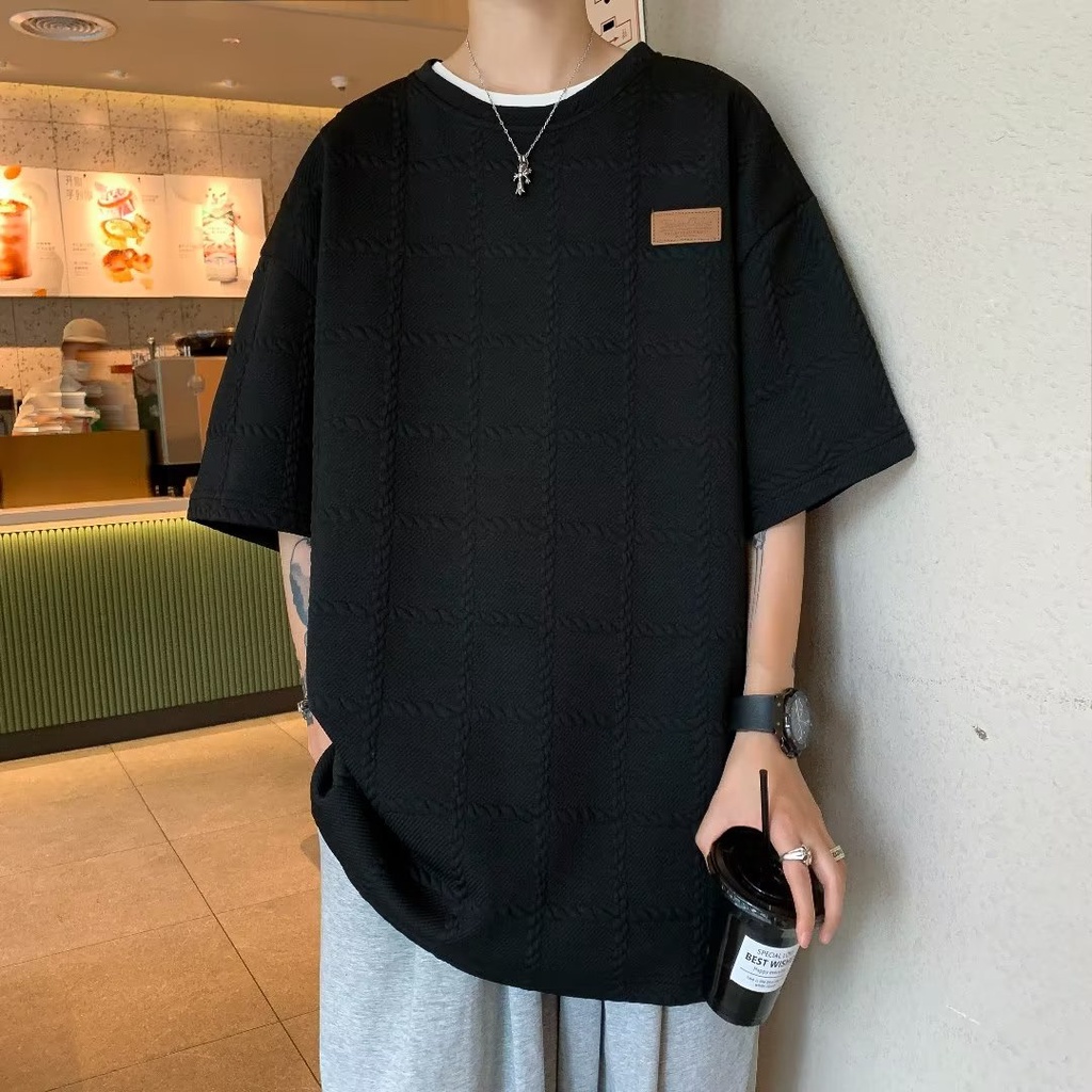 Áo Thun Tay Ngắn Dáng Rộng In Họa Tiết Độc Đáo Thời Trang Hàn Quốc Cho Nam