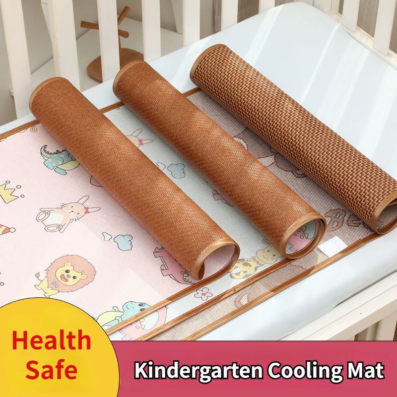 Thảm Lót Làm Mát Hai Mặt Bằng Lụa Mát Thoáng Khí Cho Bé Mẫu Giáo