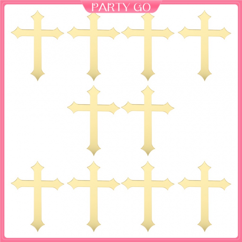 Set 10 Topper Cắm Trang Trí Bánh Kem Hình Thánh Giá