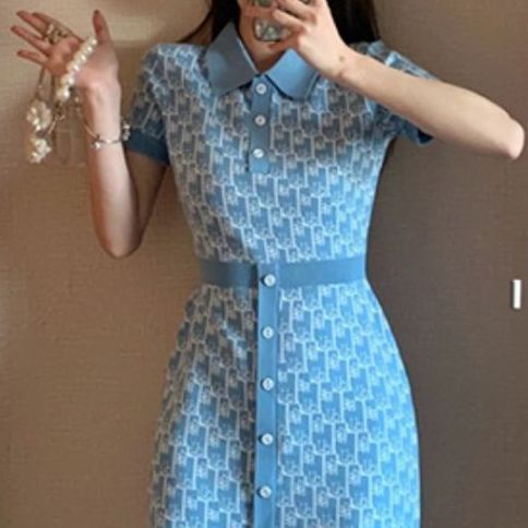 Đầm Thun Đen Cổ polo Dáng Ôm Thời Trang Mùa Hè 2023 Cho Nữ