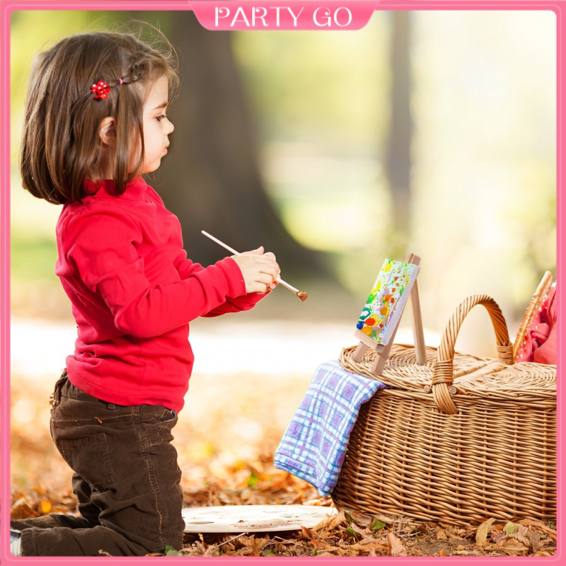 Set 12 Tấm Vải Bạt Mini Kèm Giá Đỡ Dùng Vẽ Tranh Sơn Dầu Nghệ Thuật Cho Trẻ Em