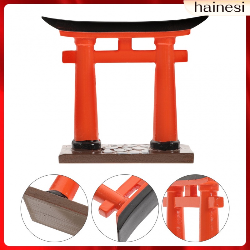 Resin Crafts Japandi Decor Japanese Torii Gate Fish Tank Ornament