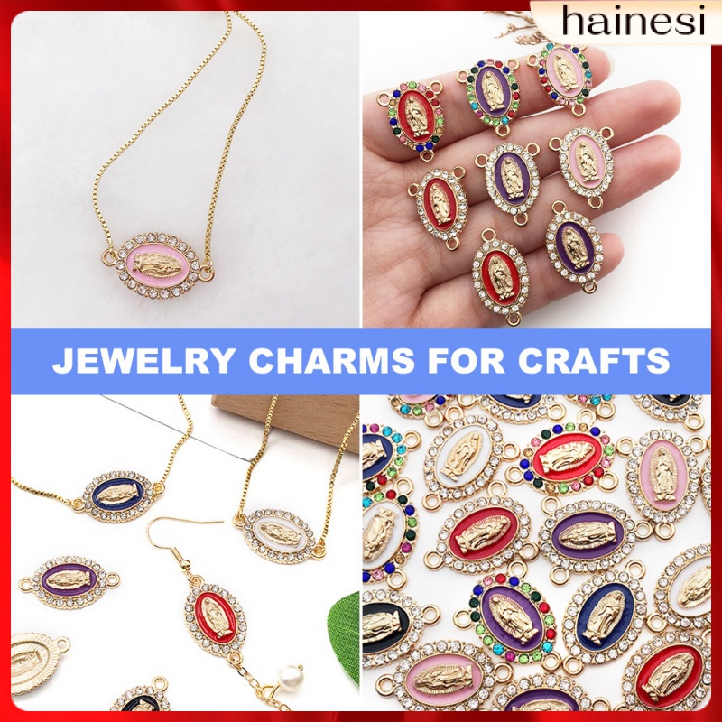Women Our Lady Pendant DIY Pendants Rosary Center Crucifix Connection Necklace Miss 18 Pcs