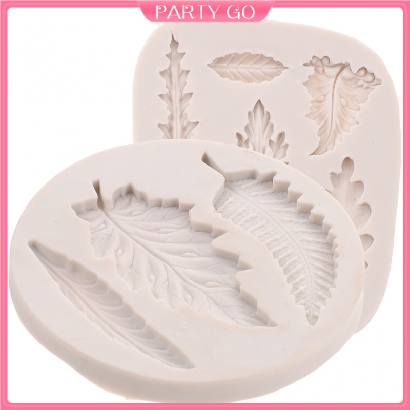 Set 2 Khuôn Làm Bánh Chất Liệu Silicone Hình Chiếc Lá