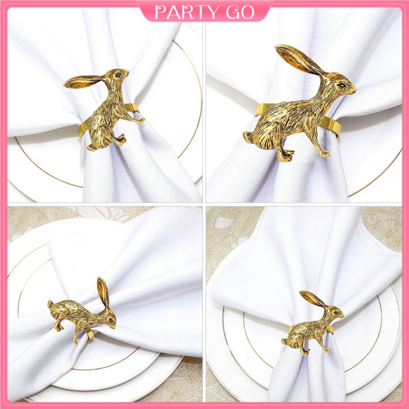 Adorno Para Mesa De Vòng Nhẫn Khăn Ăn Bằng Kim Loại Trang Trí Đám Cưới