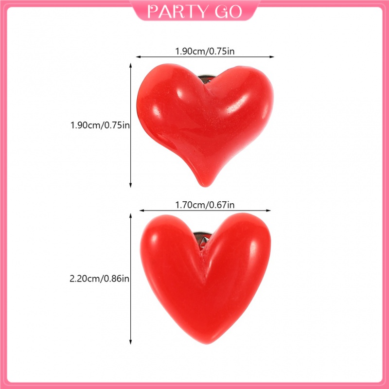 Set 12 Ghim Cài Áo Hình Trái Tim Dễ Thương