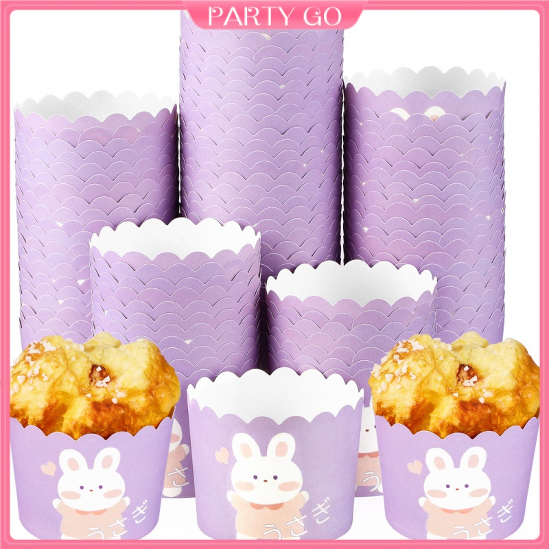 Set 100 Cốc Giấy Đựng Bánh Cupcake Hình Trái Tim