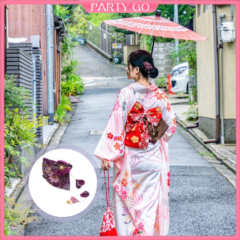 Kẹp Tóc Hoa Tua Rua Phong Cách Nhật Bản Cho Cô Dâu