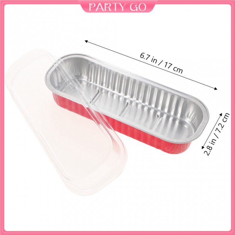 Set 20 Khuôn Làm Bánh Mì / Phô Mai Hình Vuông Mini Bằng Nhôm Có Nắp Đậy