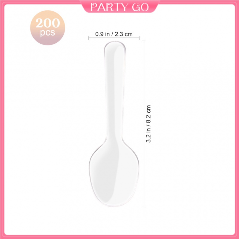 Set 200 Muỗng Múc Trà Dùng Một Lần