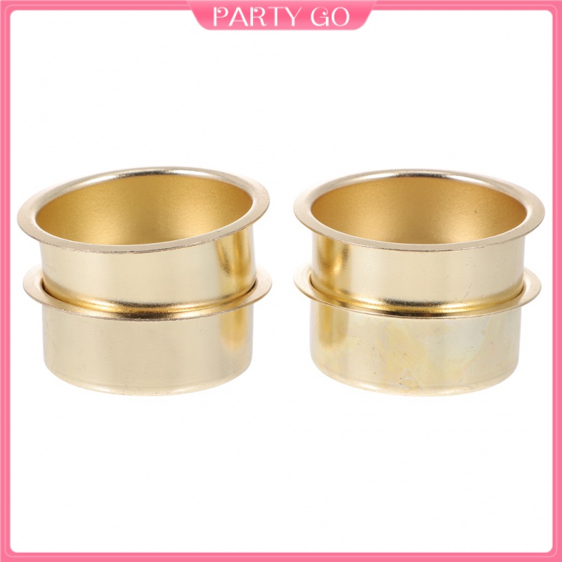 Set 4 Cốc Đựng Nến Bằng Kim Loại Dùng Trang Trí Tiệc Cưới