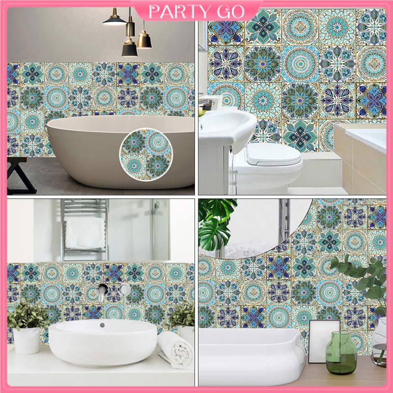 Bộ 10 Miếng Dán Tường Giả Gạch Chống Thấm Nước Mexico