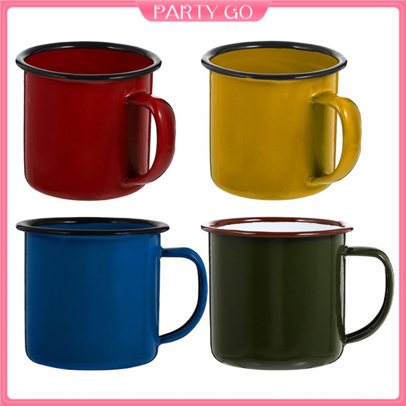 Set 4 Ly Thủy Tinh Tráng Men Màu Hồng Xinh Xắn