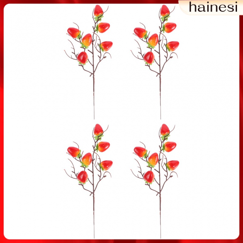 Nhánh Dâu Tây Nhân Tạo Trang Trí Bàn Tiệc Cưới